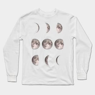 Moon phase poster Long Sleeve T-Shirt